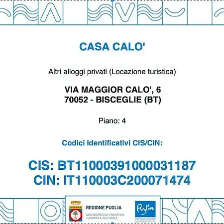 Apartamento Casa Calo’ Bisceglie